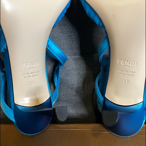 Sold-Fendi Colibri Ruched Slingback Pumps (NWT)! - Picture 9 of 14